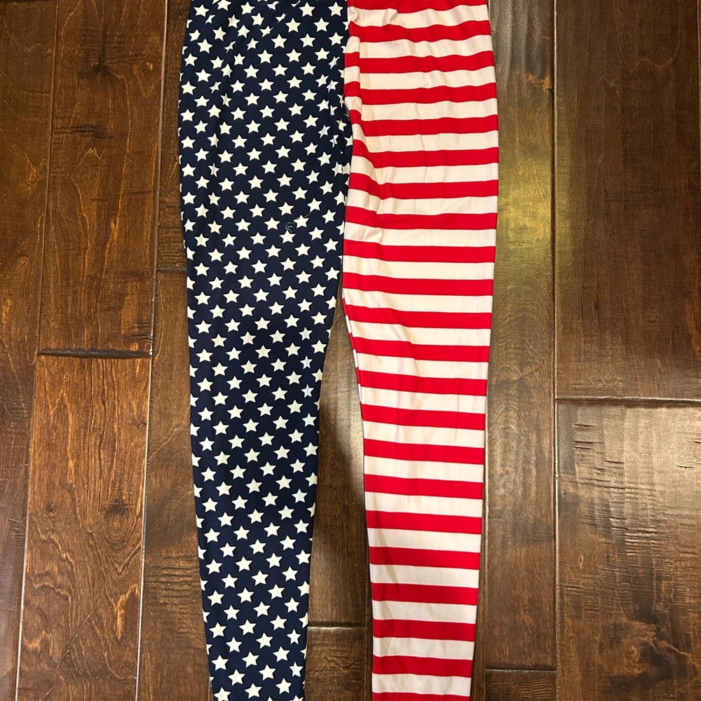 Justify Kids Leggings in Red, White, and Blue